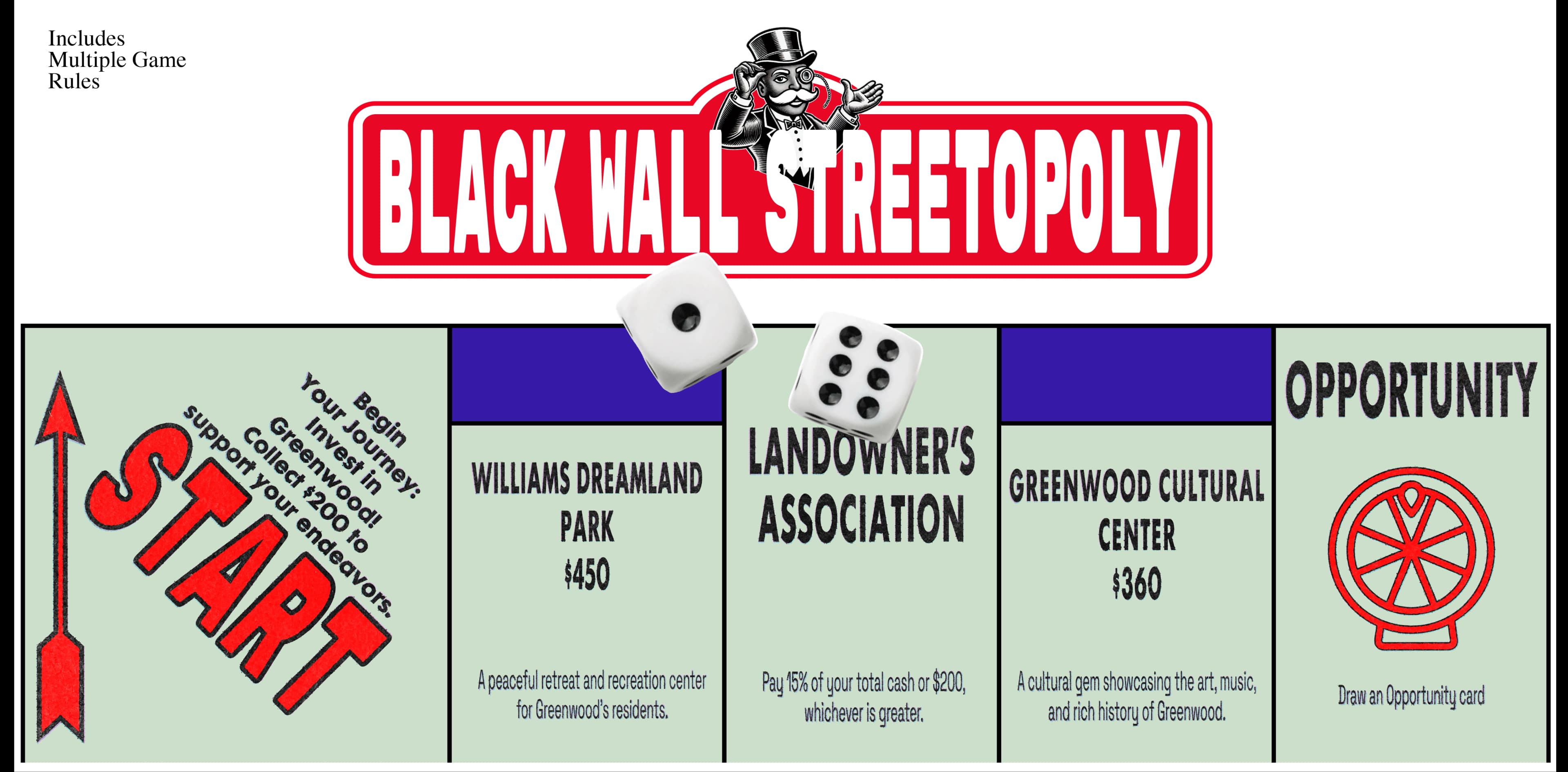 Black Wall Streetopoly Game